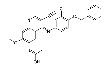 N-(4-{[3-Chloro-4-(2-pyridinylmethoxy)phenyl]amino}-3-cyano-7-eth oxy-6-quinolinyl)acetamide