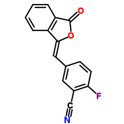 2-fluoro-5-[(Z)-(3-oxo-2-benzofuran-1-ylidene)methyl]benzonitrile