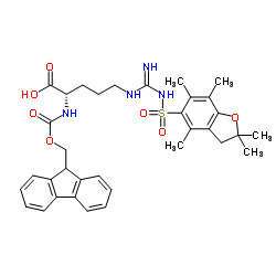 (2S)-5-[[amino-[(2,2,4,6,7-pentamethyl-3H-1-benzofuran-5-yl)sulfonylamino]methylidene]amino]-2-(9H-fluoren-9-ylmethoxycarbonylamino)pentanoic acid 第1张