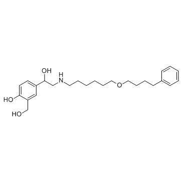 2-(hydroxymethyl)-4-(1-hydroxy-2-{[6-(4-phenylbutoxy)hexyl]amino}ethyl)phenol 第1张