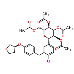 (1S)-1,5-anhydro-2,3,4,6-tetra-O-acteyl-1-C-[4-chloro-3-[[4-[[(3S)-tetrahydrofu-ran-3-yl]oxy]phenyl] methyl]phenyl]-D-Glucitol 第1张